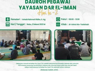 Kajian Kitab Ushul Tsalatsah : Hari 2, Rabu 22 Maret 2023