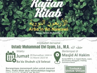 Kajian Kitab Arba'in An Nawawi: Jumat, 31 Maret 2023