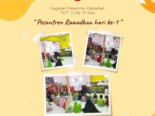 Ramadhan Mubarok Alhamdulillah Pesantren Ramadhan 1444 H hari ke-1 telah dilalui oleh anak-anak TKIT 3 Dar el-Iman.