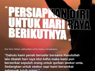 Persiapan Diri Untuk Hari Raya Berikutnya