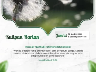Kutipan Harian, Edisi: Jumat, 30 Juni 2023