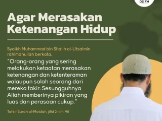 Agar Merasakan Ketenangan Hidup