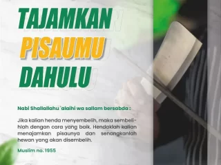 Tajamkan Pisaumu Dahulu