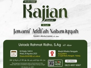 Kajian Kitab: Ahad Dhuha, 20 Agustus 2023 - Masjid Al-Hakim Nanggalo Lapai