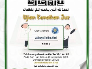 Pengumuman Lulus UKJ Tahfizh MIT SaQu Dar el-Iman