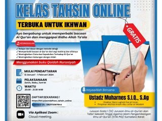 Kelas Tahsin Online Terbuka Untuk Ikhwan