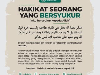 HAKIKAT SEORANG YANG BERSYUKUR