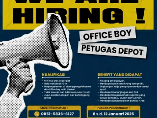 Lowongan Kerja Yayasan Dar el-Iman - Office Boy & Petugas Depot