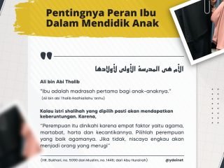 Pentingnya Peran Ibu Dalam Mendidik Anak