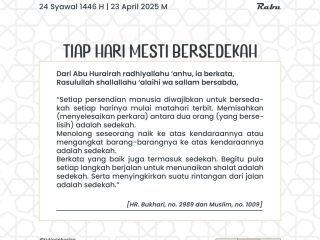 Kutipan Harian, Edisi: Rabu, 24 Syawal 1446 H / 23 April 2025 M