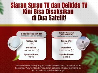 Surau TV dan DEIkids TV Bisa Disaksikan di Dua Satelit