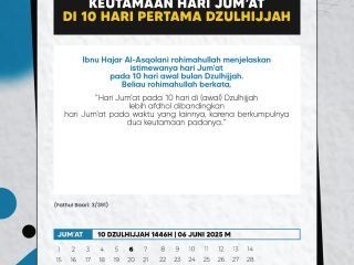 Kutipan Harian, Edisi: Jum'at, 10 Dzulhijjah 1446 H / 06 Juni 2025 M