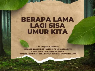 Berapa Lama Lagi Sisa Umur Kita
