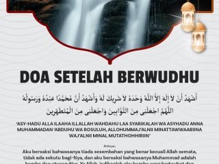 DOA SETELAH BERWUDHU