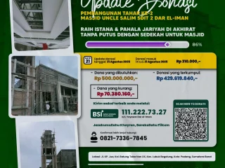 Update Donasi Pembangunan Masjid Uncle Salim SDIT 2 Dar el-Iman Kampung Jua – 21 Agustus 2025