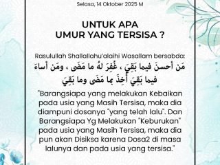 Kutipan Harian, Edisi: Selasa, 22 Rabi'ul Akhir 1447 H / 14 Oktober 2025 M