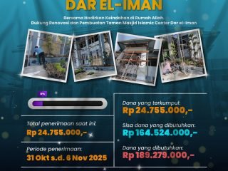 Update Donasi Penyelesaian Masjid Islamic Center Dar el-Iman - 06 November 2025