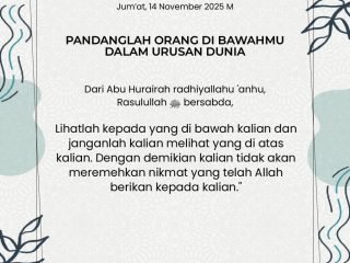 Kutipan Harian, Edisi: Jum'at, 23 Jumadil Ula 1447 H / 14 November 2025 M