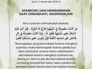 Kutipan Harian, Edisi: Senin, 26 Jumadil Ula 1447 H / 17 November 2025 M