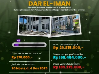 Update Donasi Penyelesaian Masjid Islamic Center Dar el-Iman - 04 Desember 2025