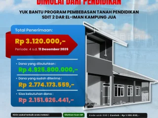 Update Donasi Wakaf Tanah Pendidikan SDIT 2 Dar el-Iman Kampung Jua - 12 Desember 2025